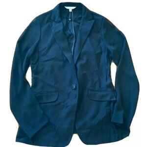 Cabi Womens Navy Blue Blazer Size 6 Single-Button Closure